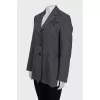 Gray jacket with rhinestones and beads