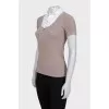 T-shirt with white collar