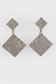 Clips in the form of rhombuses with stones