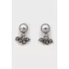White gold earrings with zircon
