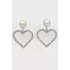 Clips in the shape of a heart with pearls