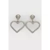 Clips in the shape of a heart with pearls
