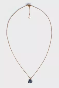 Gold pendant with sapphires