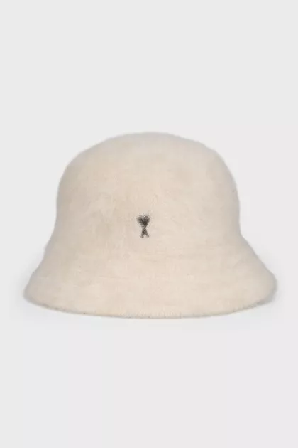 White Panama Hat with Long Pile