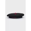 Wool beret with brand logo