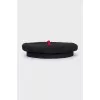 Wool beret with brand logo