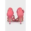 Pink stiletto heeled sandals