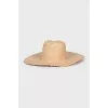 Straw hat with gold logo