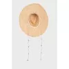 Straw hat with gold logo