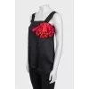 Silk T-shirt with massive flower