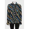 Black shirt with striped print