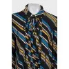Black shirt with striped print