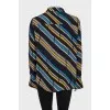 Black shirt with striped print