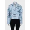 Silk Bomber Jacket in Floral Print