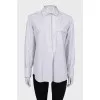 Gray striped shirt with tag