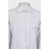 Gray striped shirt with tag