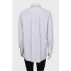 Gray striped shirt with tag