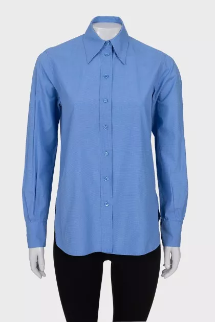 Straight blue shirt