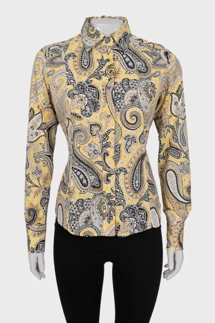 Yellow paisley shirt