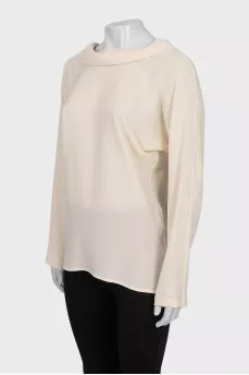 Silk blouse with long sleeves