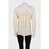 Silk blouse with long sleeves