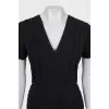 Black V-neck dress