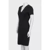 Black V-neck dress