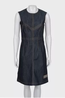 Blue Denim Dress With Tag
