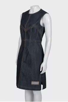 Blue Denim Dress With Tag