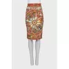 Fitted skirt in signature print