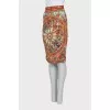 Fitted skirt in signature print