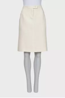 Linen pencil skirt