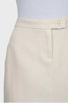 Linen pencil skirt