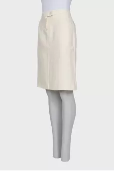 Linen pencil skirt