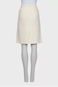 Linen pencil skirt