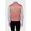 Pink silk vest