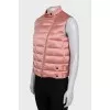 Pink silk vest