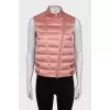 Pink silk vest
