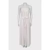 White dress with elastic