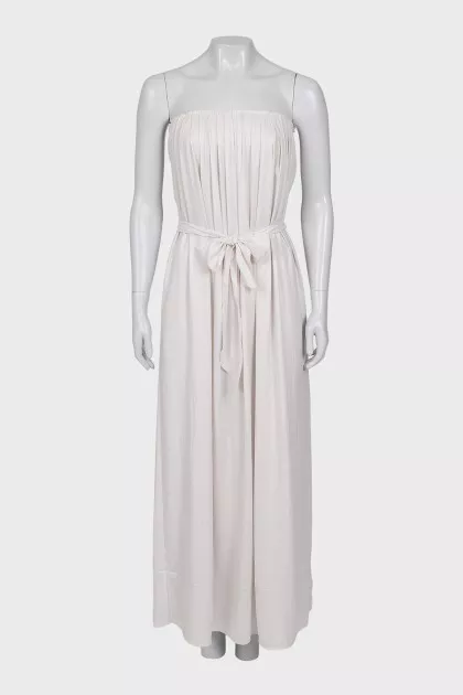 White dress with elastic