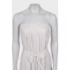 White dress with elastic
