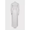 White dress with elastic