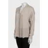 Gray silk blouse
