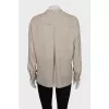 Gray silk blouse