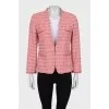 Tweed jacket with fringe
