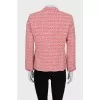 Tweed jacket with fringe