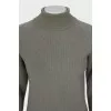 Green cashmere sweater
