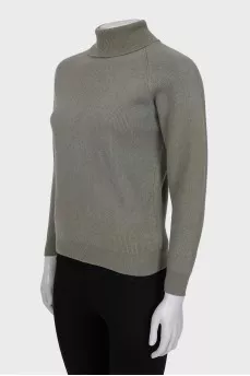 Green cashmere sweater