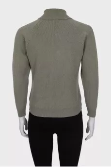 Green cashmere sweater