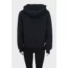 Black hoodie with print on sleeve